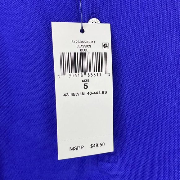 New Polo Ralph Lauren Royal Blue Long Sleeve Polo Shirt 5 - Picture 7 of 9